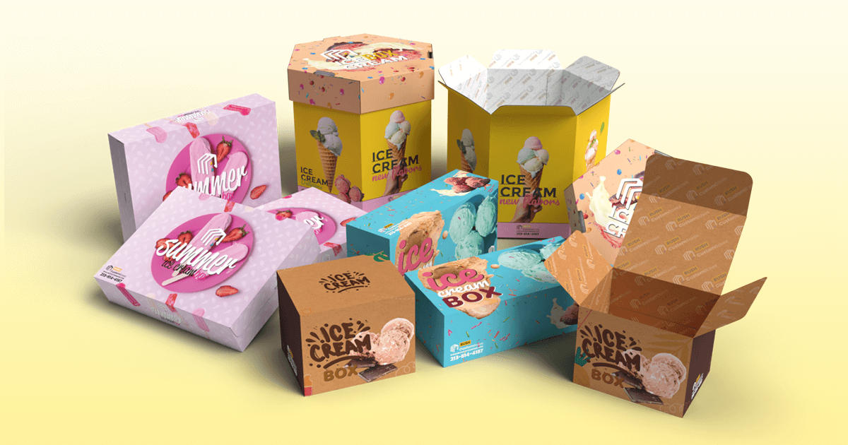 Custom Ice Cream Boxes Bakery Packaging RCB