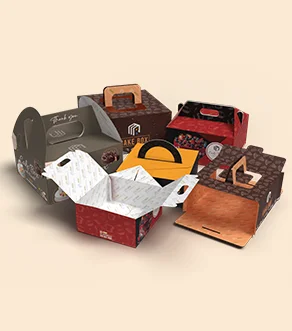 Cake Box Packaging With Handle