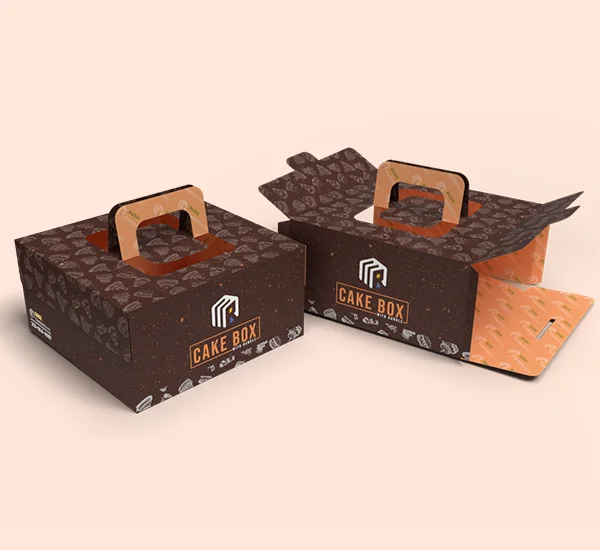 Cardboard Cake Packaging with Handle