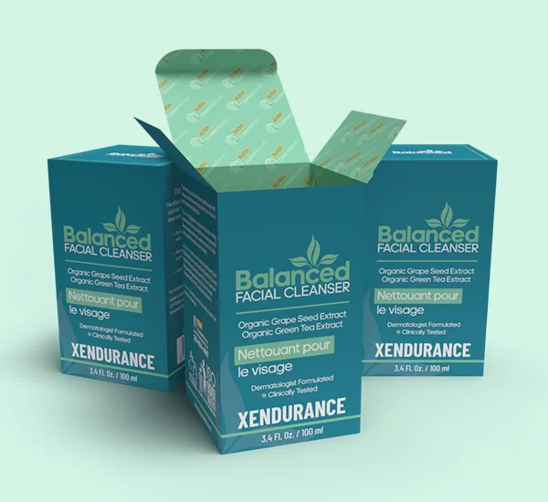 Printed Facial Cleanser Boxes with Logo