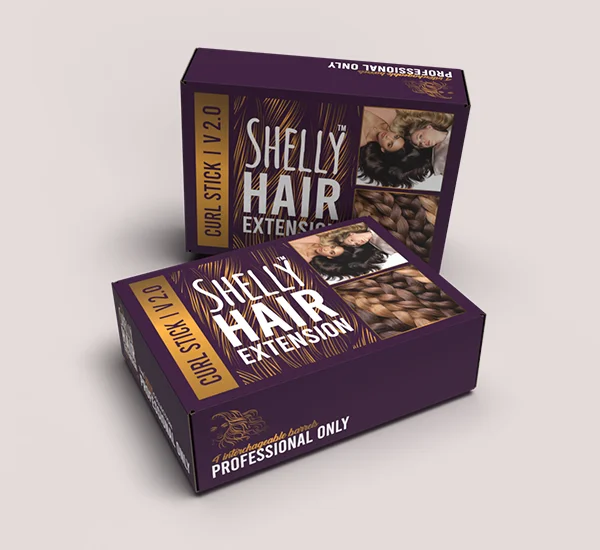 Printed Hair Extension Boxes with Logo