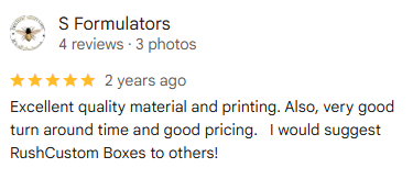 S Formulators Google Review