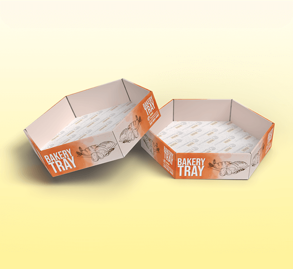 Hexagonal Cardboard Trays For Baked Goods