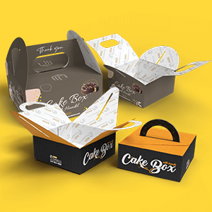 Custom-Made Cake Packaging Box with Handle