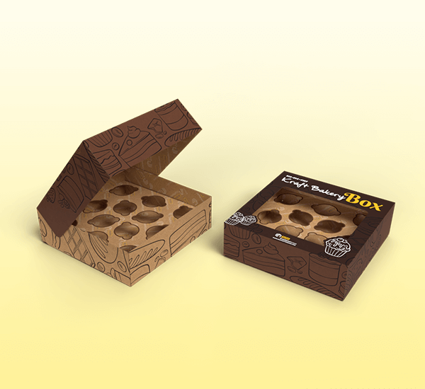 Kraft Paper Bakery Boxes With Inserts