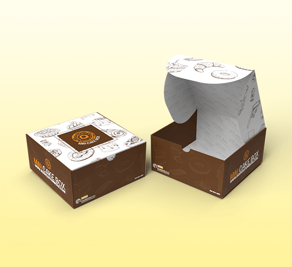 Printed Mini Cupcake Boxes