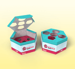 Hexagonal Muffin Packaging Boxes